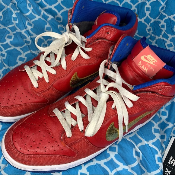 Nike dunk high Men’s size 13 red gold blue white Olympic usa rare vintage shoes main image 8